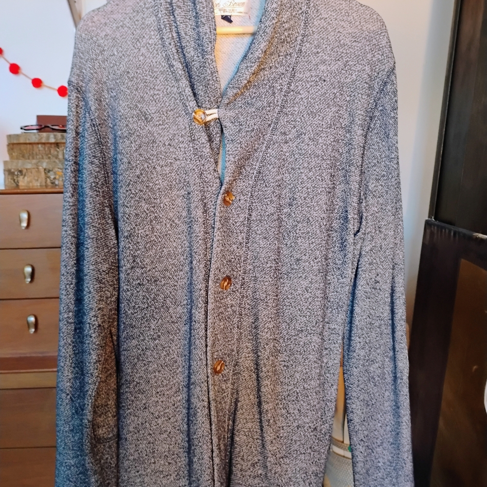 Abel & Brown Gray Men's Sailors Cardigan Sweater